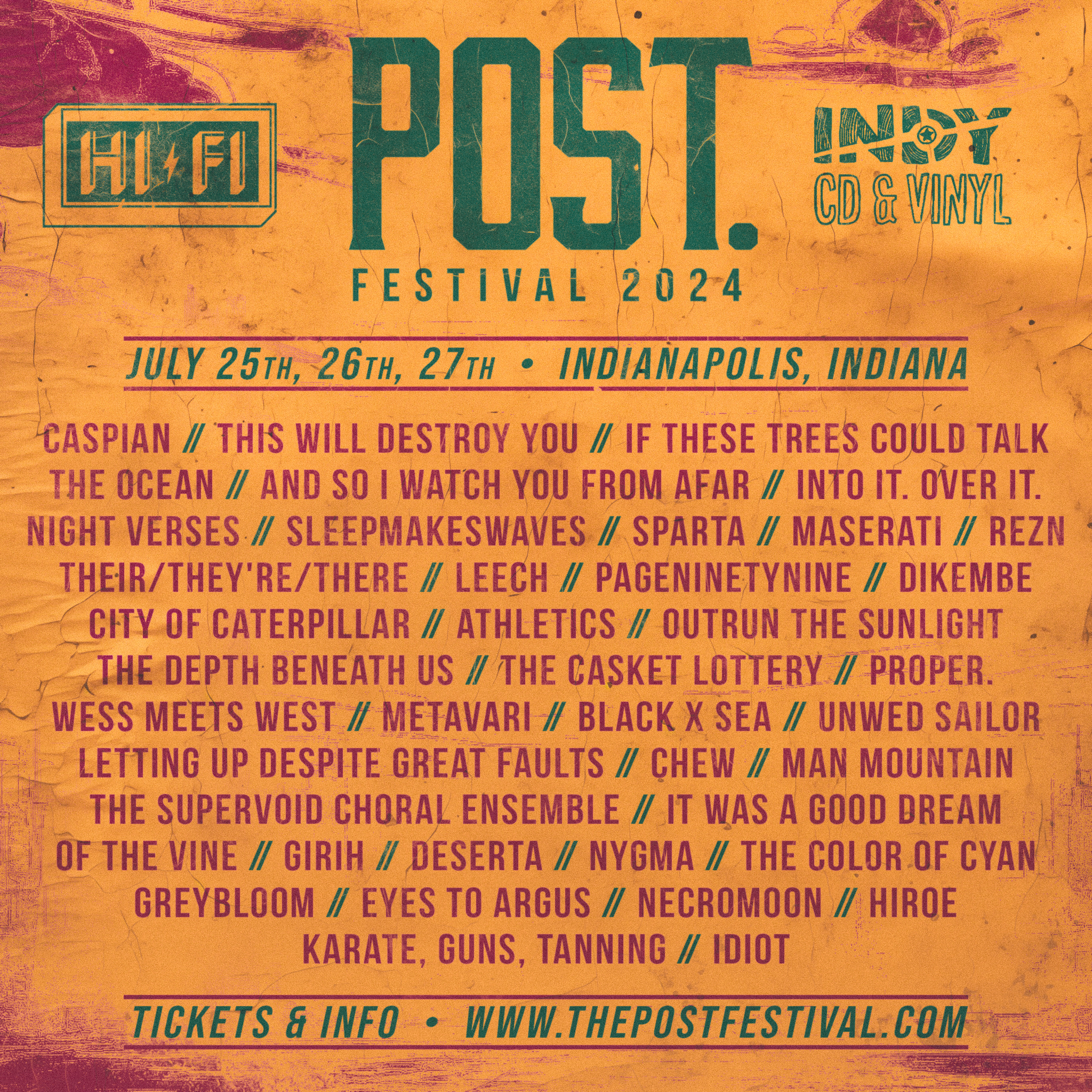 Post. Festival Full Lineup